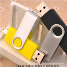 Venta al por mayor colorido giratorio OTG USB Pen Drive para Smart Phone (JV1040)